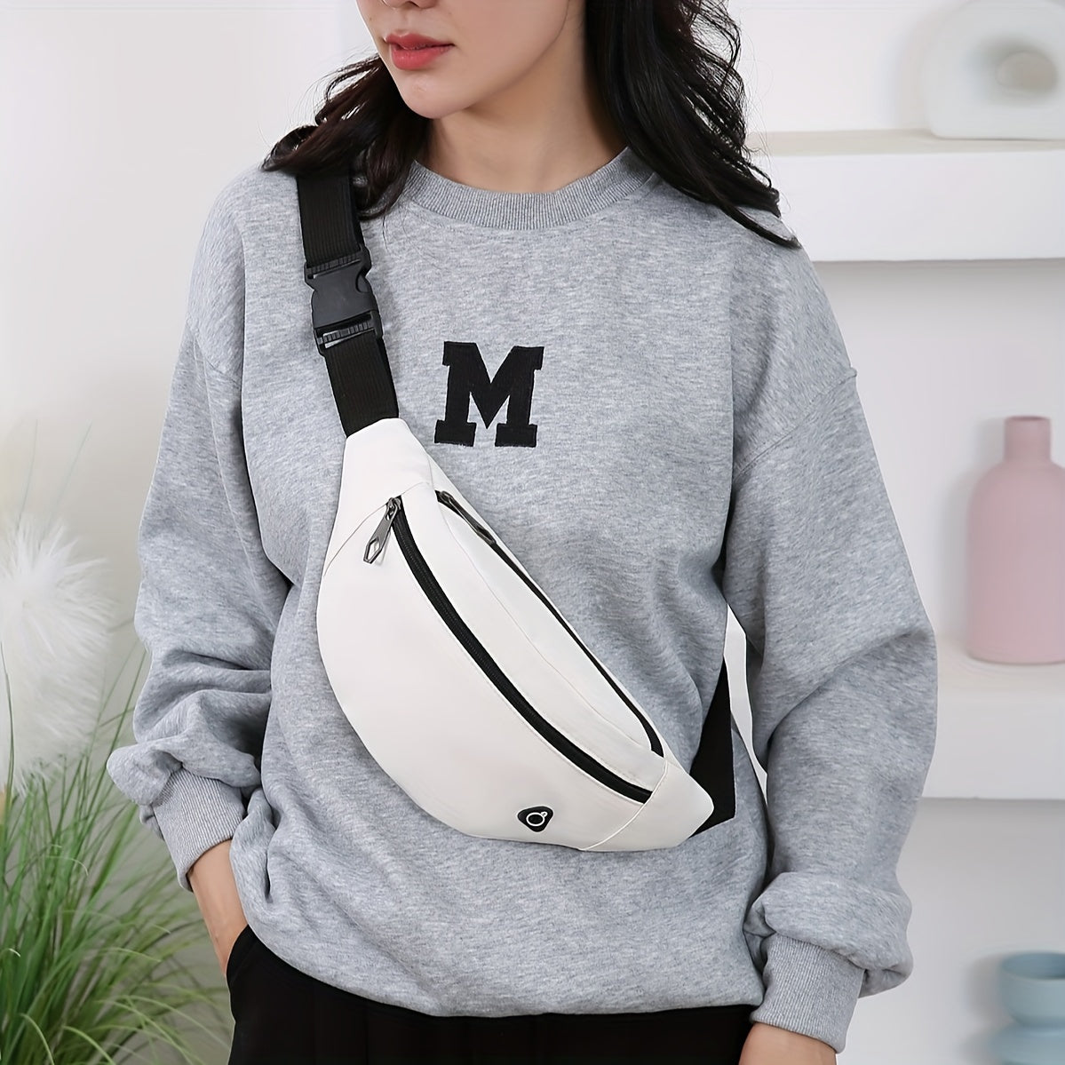 Sac banane sportif pour femmes avec plusieurs poches et sangle réglable