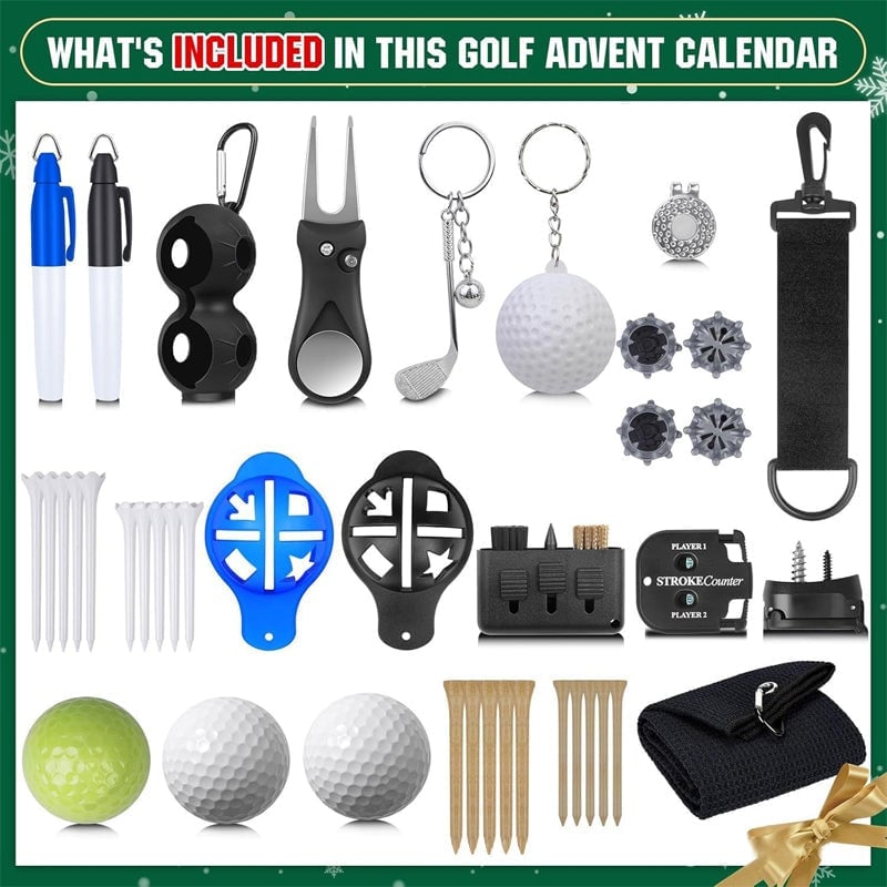 Calendrier de l'Avent Golf - Cadeau de Noël pour les golfeurs