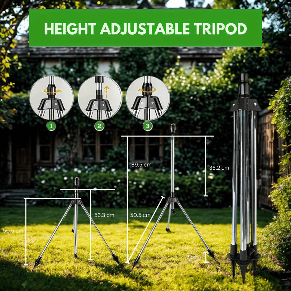 Pulvérisateur d'irrigation rotatif réglable avec couverture à 360°