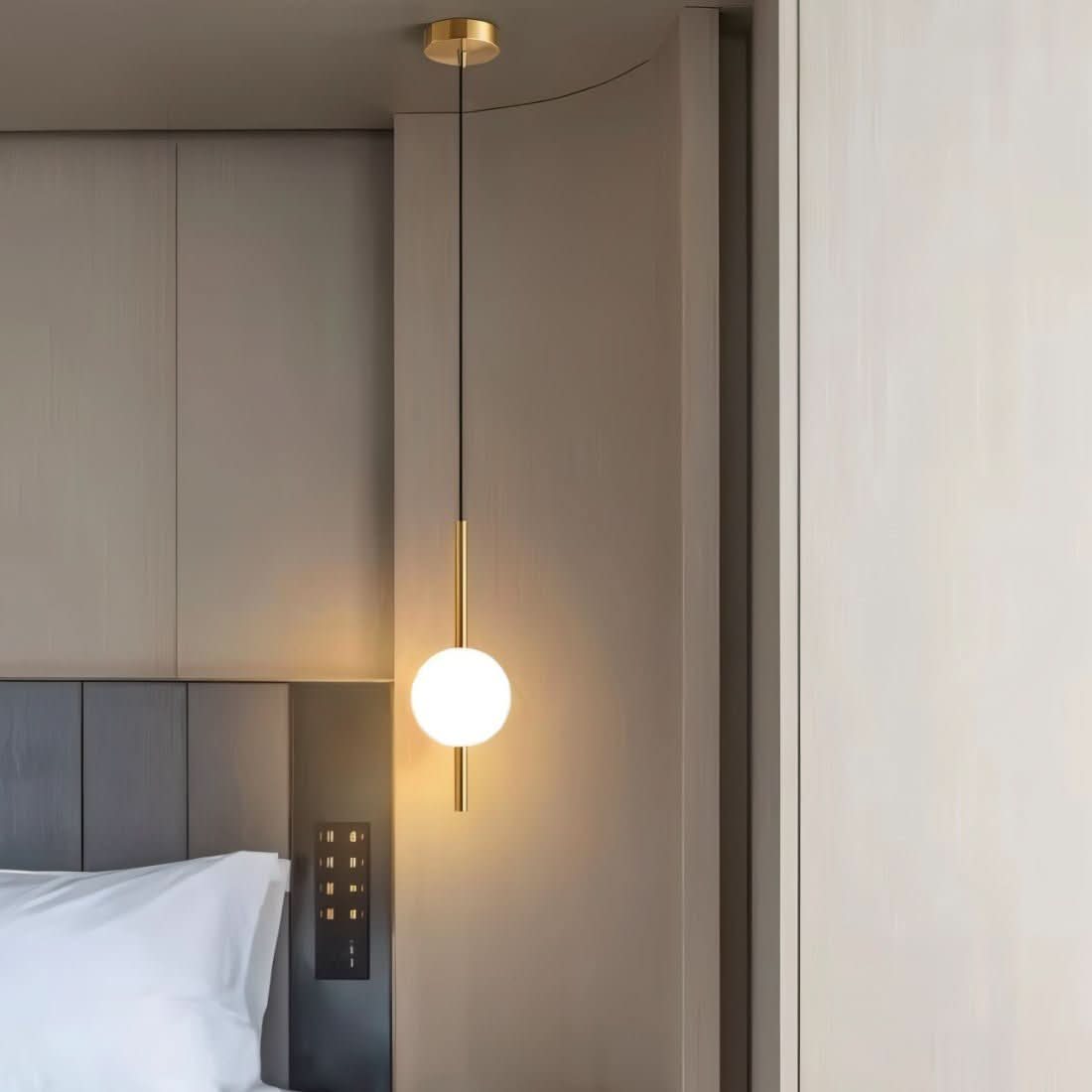 Lampe suspendue LED Globe en verre Afzal
