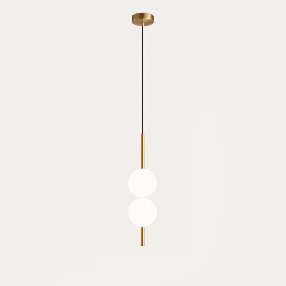 Sansotis | Lampe suspendue moderne en verre et métal – Design scandinave (1 ou 2 points lumineux)