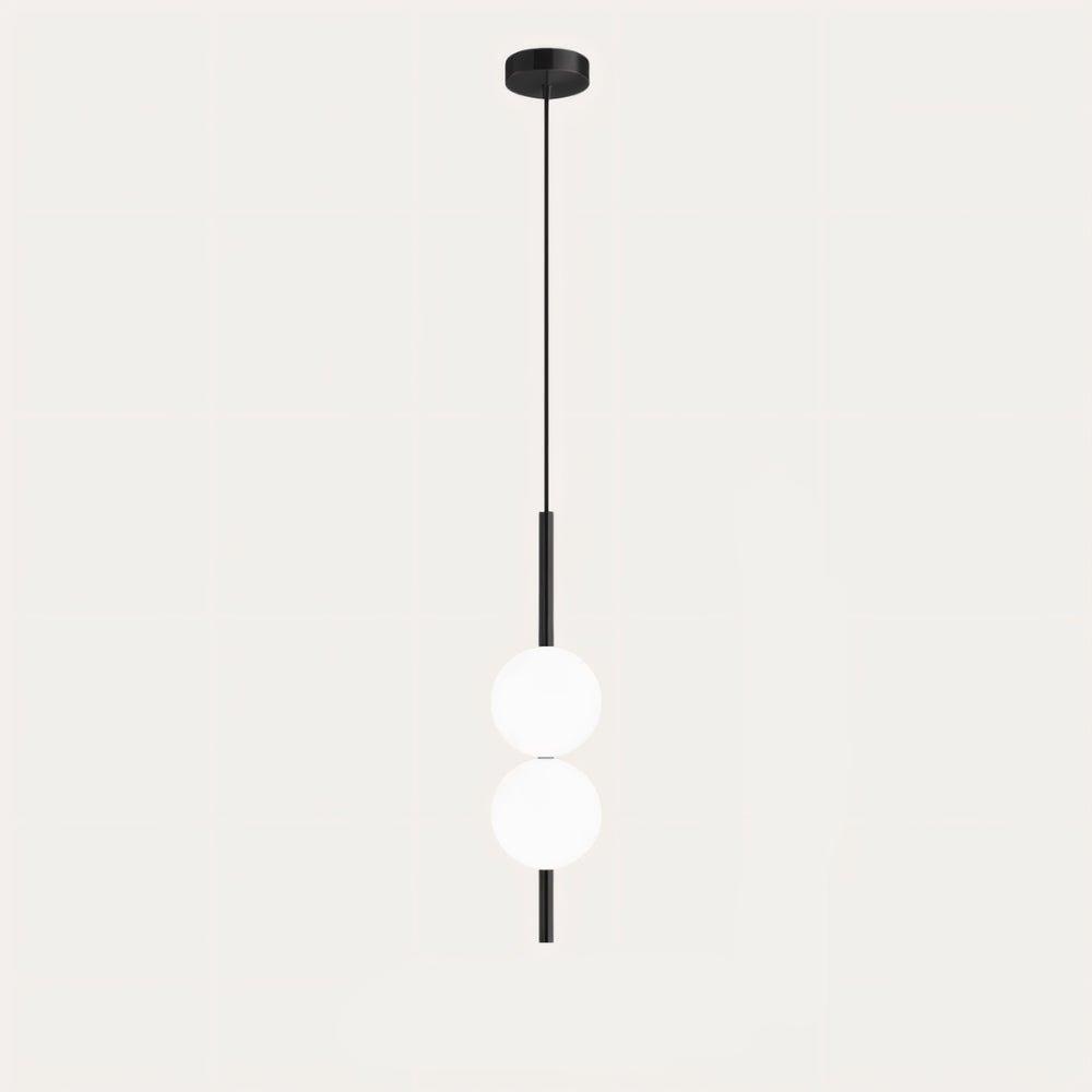Sansotis | Lampe suspendue moderne en verre et métal – Design scandinave (1 ou 2 points lumineux)