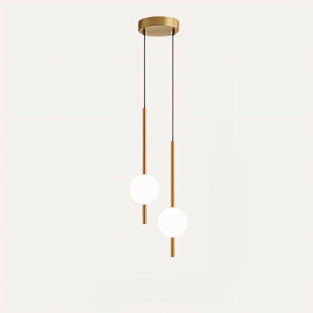Sansotis | Lampe suspendue moderne en verre et métal – Design scandinave (1 ou 2 points lumineux)