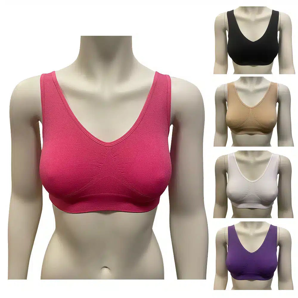 Soutien-gorge Ahh Bra, disponible en blanc, noir, beige, rose, et violet