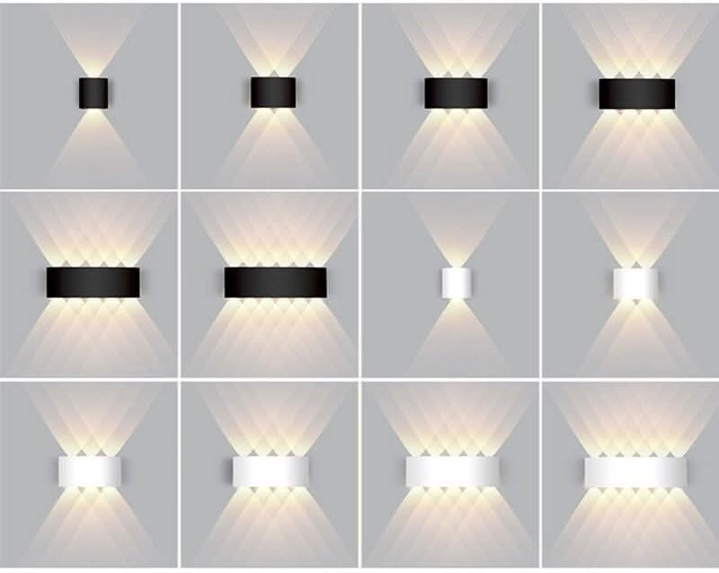 Applique murale LED étanche avec design moderne en aluminium et éclairage vers le haut et vers le bas | Sansotis