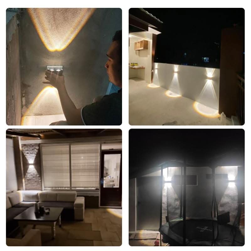 Applique murale LED étanche avec design moderne en aluminium et éclairage vers le haut et vers le bas | Sansotis