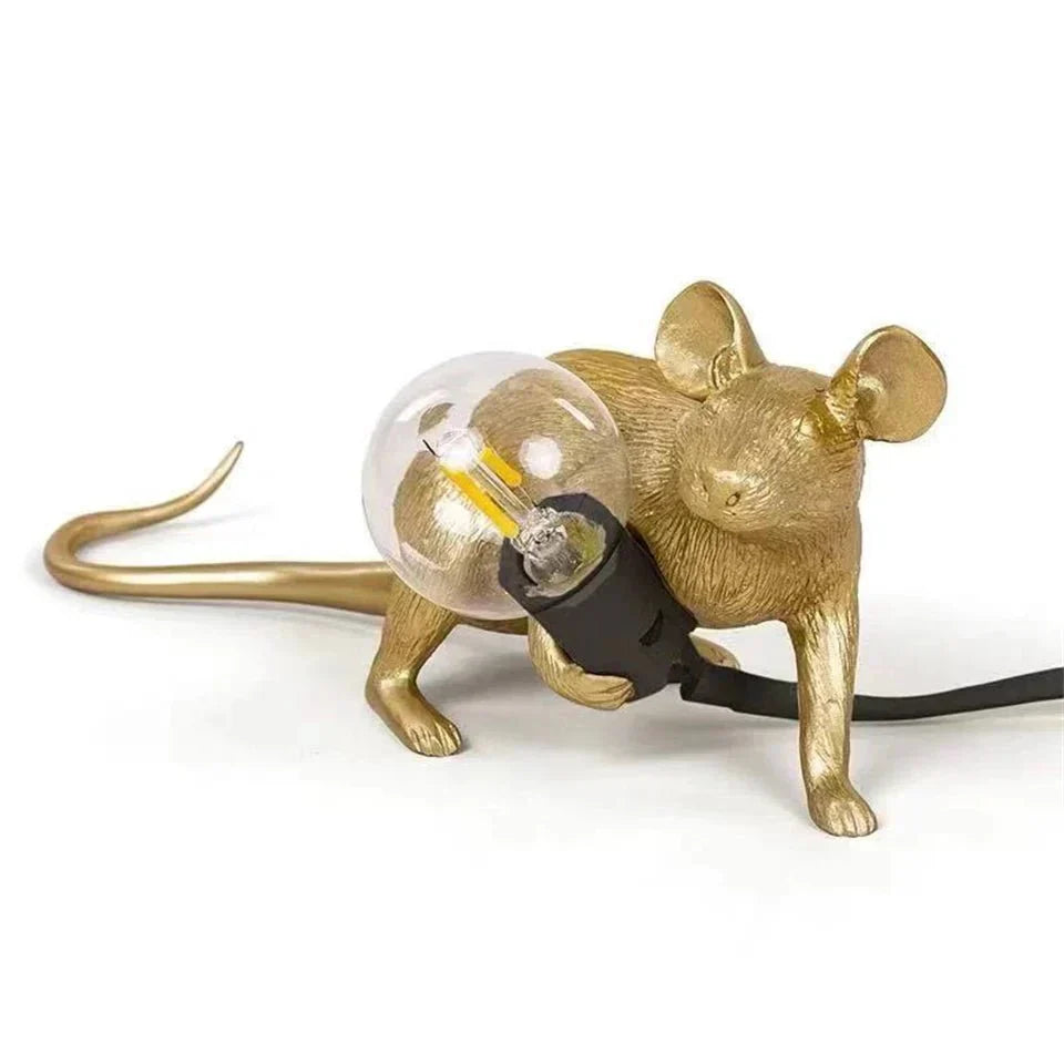 Lampe de bureau LED souris de style Art déco Royallure - Éclairage de bureau ludique