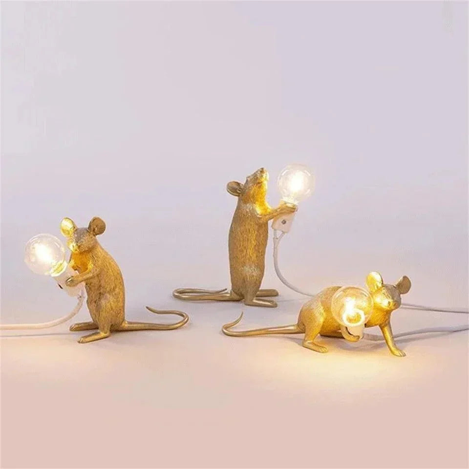 Lampe de bureau LED souris de style Art déco Royallure - Éclairage de bureau ludique