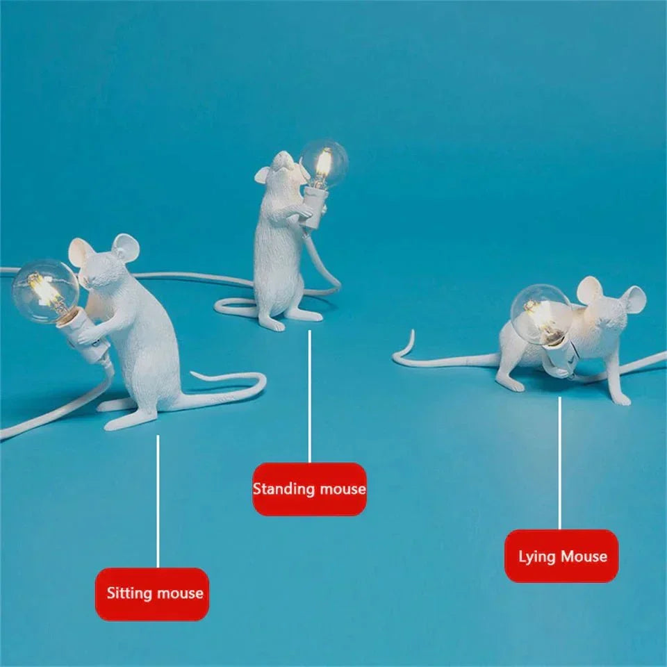 Lampe de bureau LED souris de style Art déco Royallure - Éclairage de bureau ludique