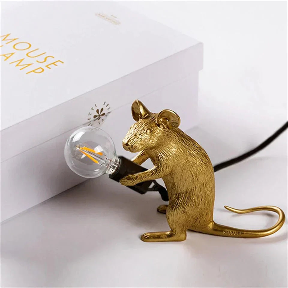 Lampe de bureau LED souris de style Art déco Royallure - Éclairage de bureau ludique