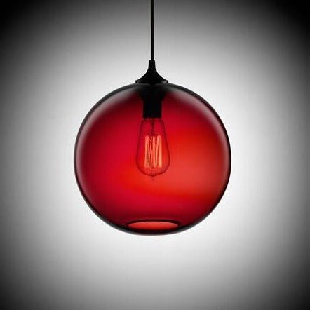 Lampe suspendue en verre moderne | Collection d'abat-jour globe coloré