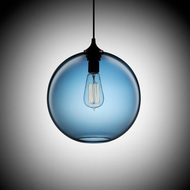 Lampe suspendue en verre moderne | Collection d'abat-jour globe coloré