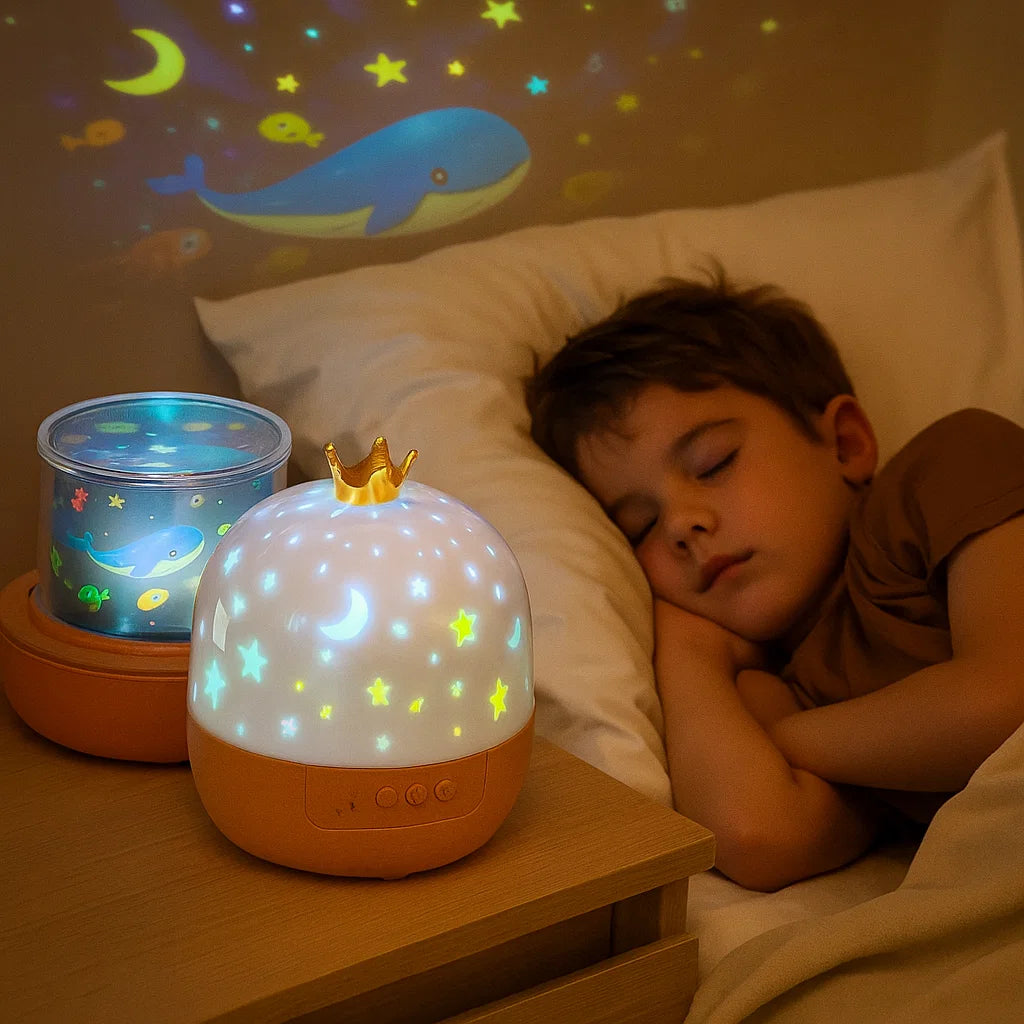 Veilleuse et Projecteur 2-en-1 pour Enfants