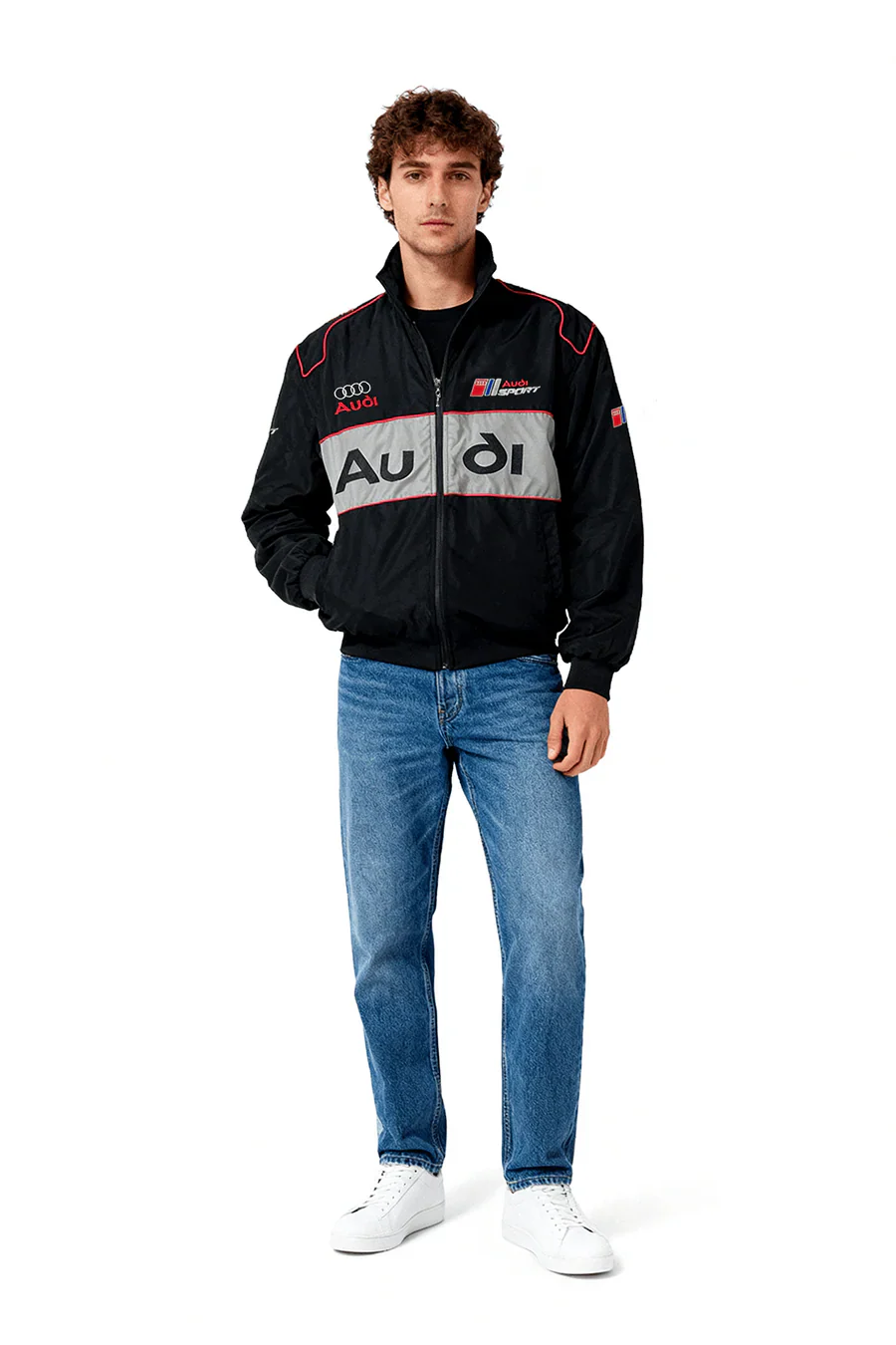 Veste de course Audi Vintage Racing – Unisexe – Rétro
