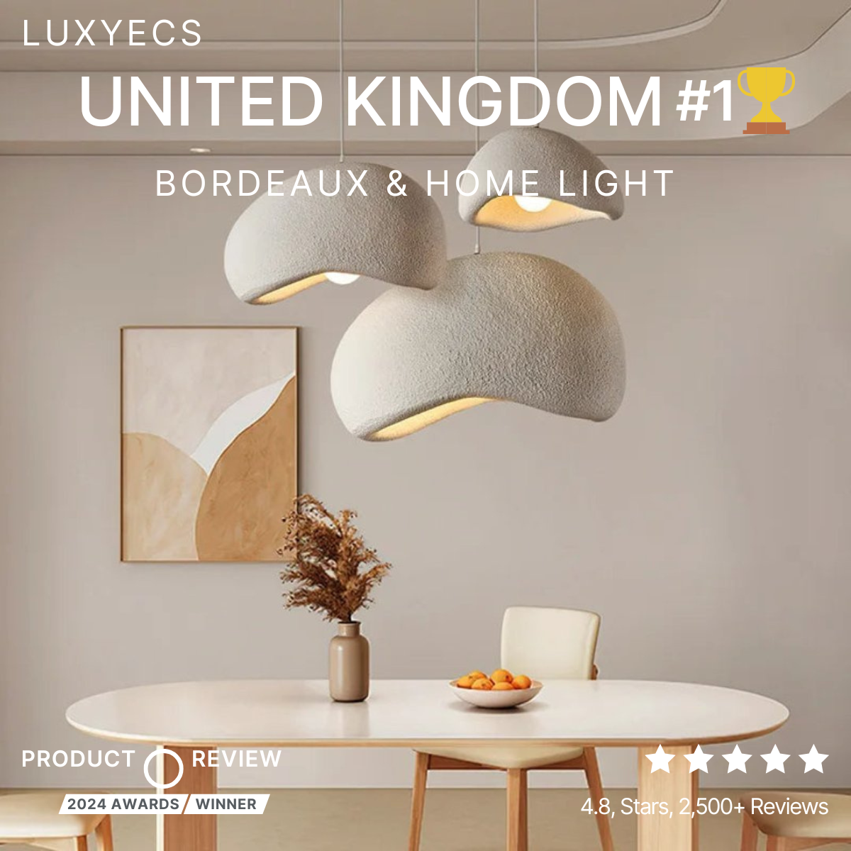Lampe suspendue Aurea, éclairage d'ambiance moderne à intensité variable