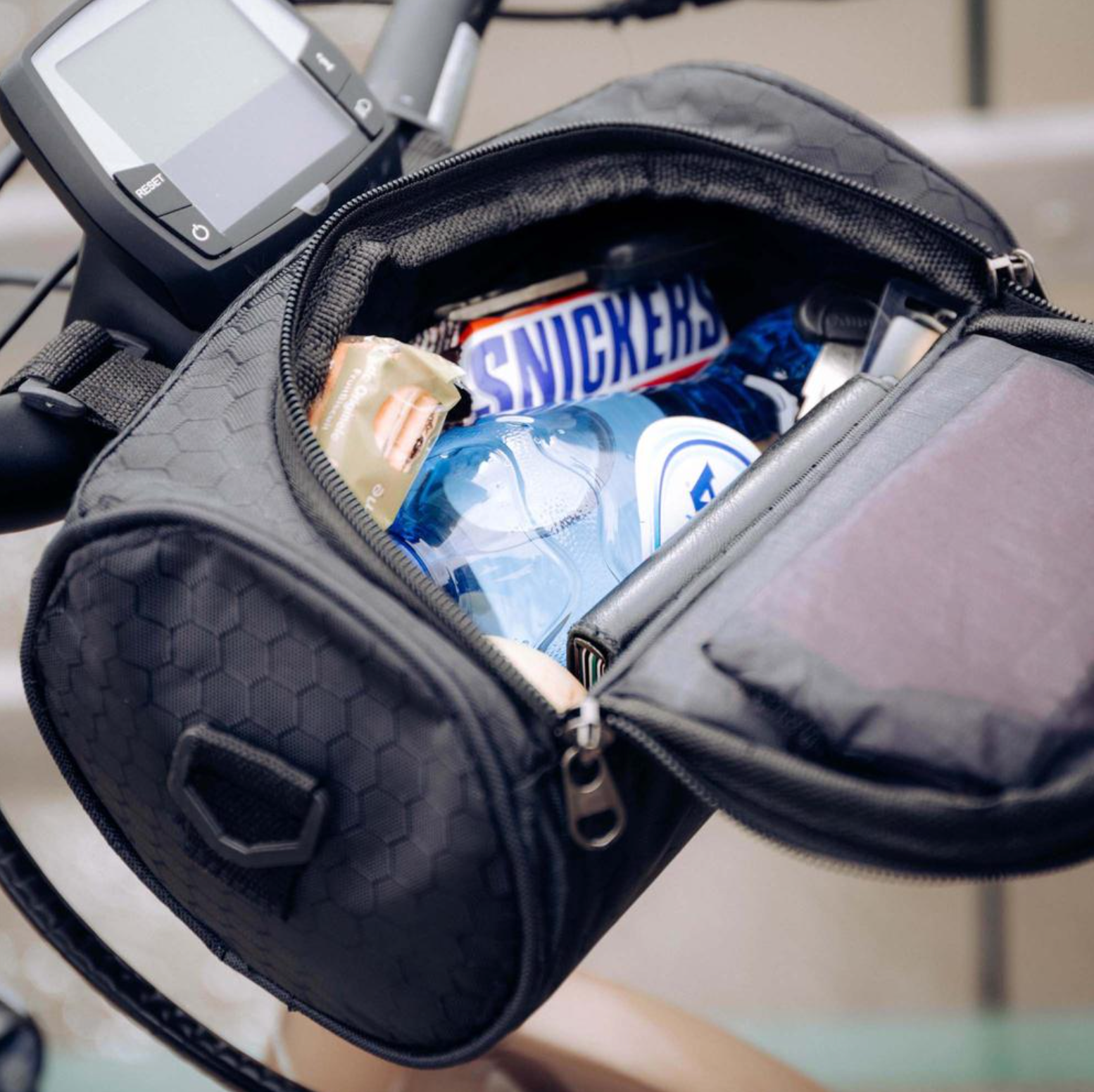 Sac de guidon pratique pour vélo avec porte-smartphone et matériau résistant à l'eau