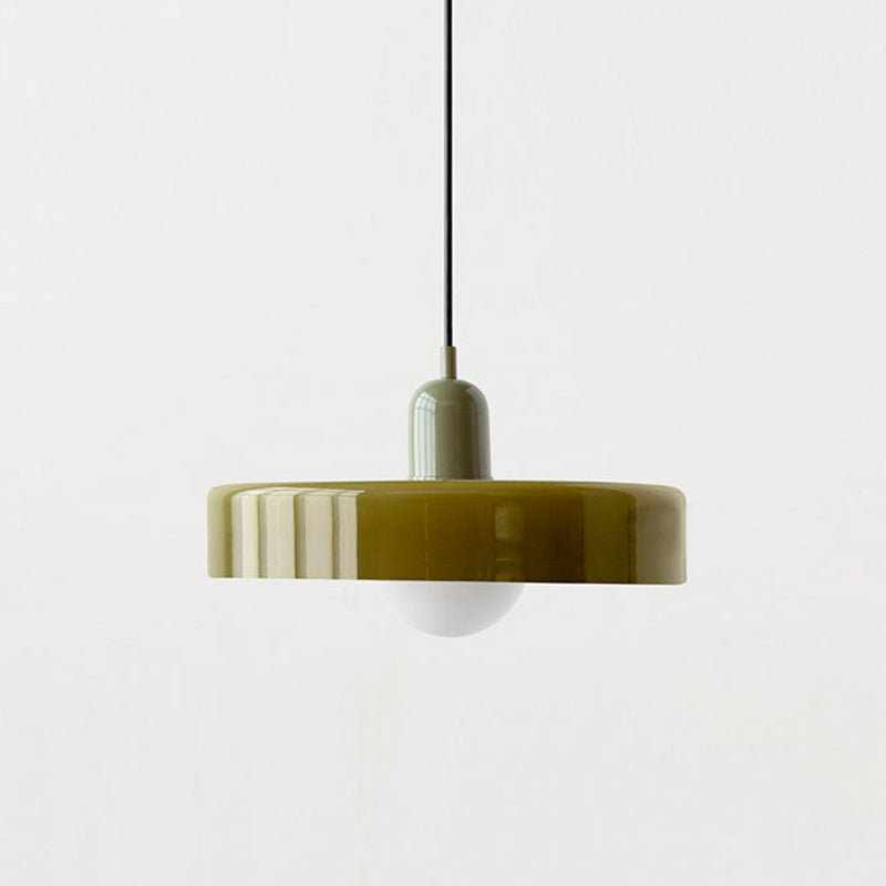 Suspension Bauhaus en Verre Coloré
