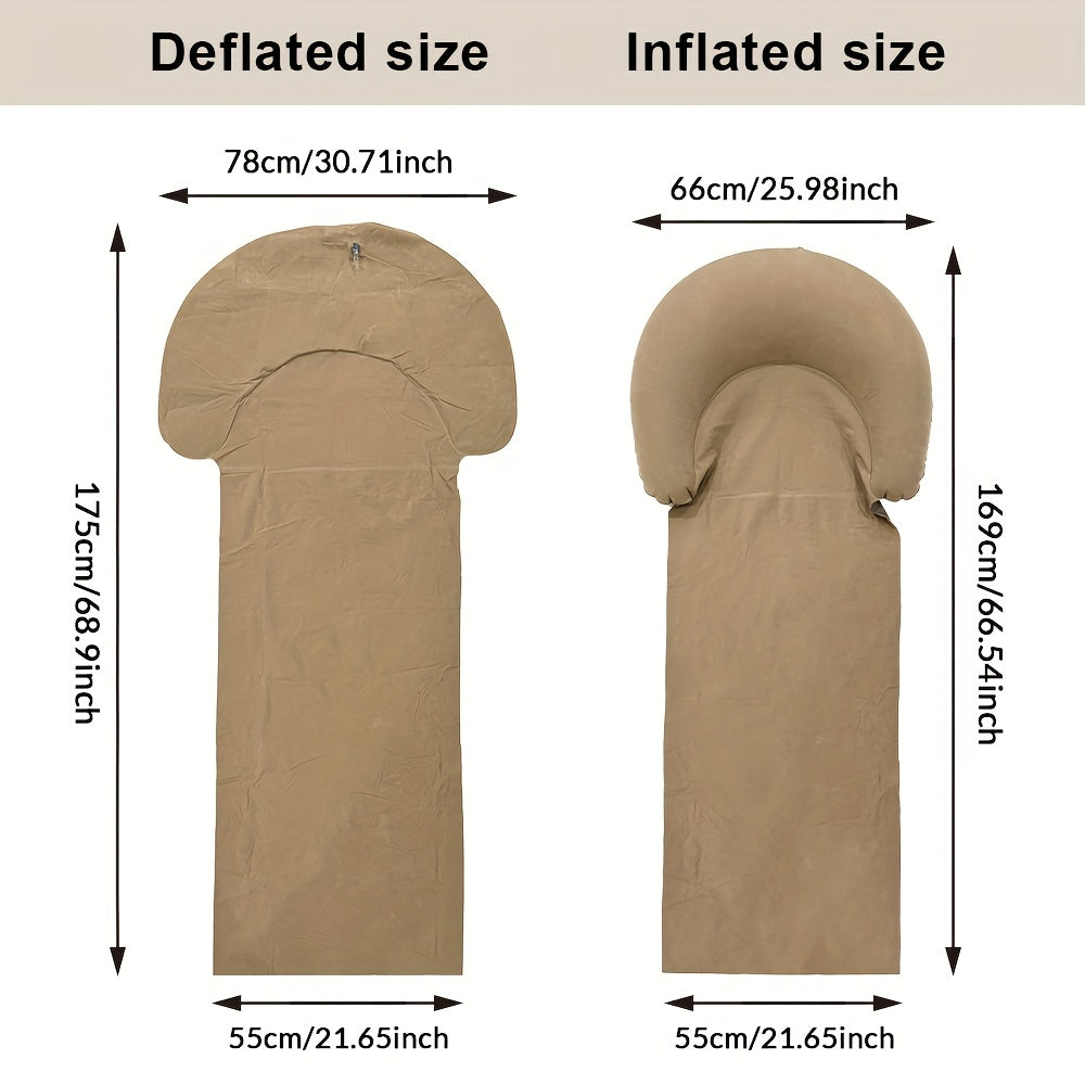 Matelas de plage gonflable confortable avec appui-tête pour la plage et le camping