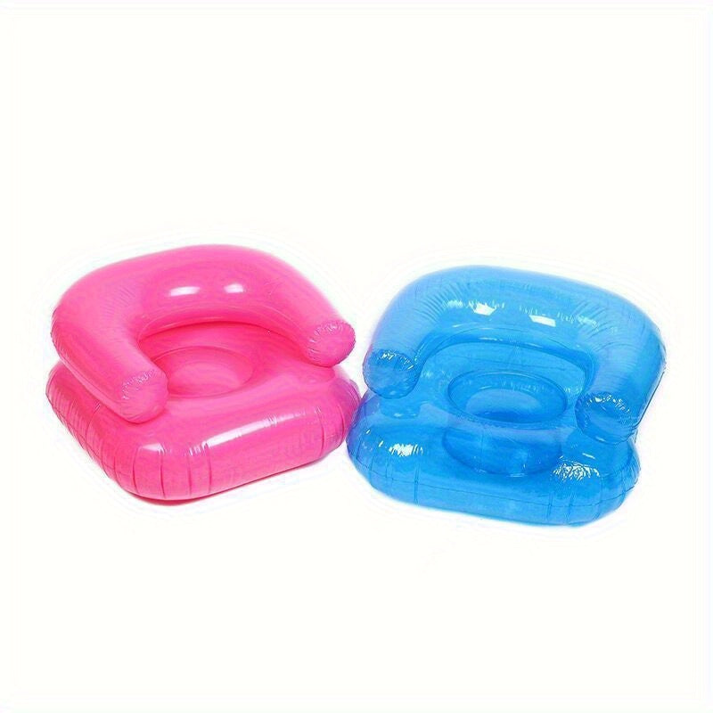 Chaise longue gonflable pour adultes avec design transparent et coussin de confort