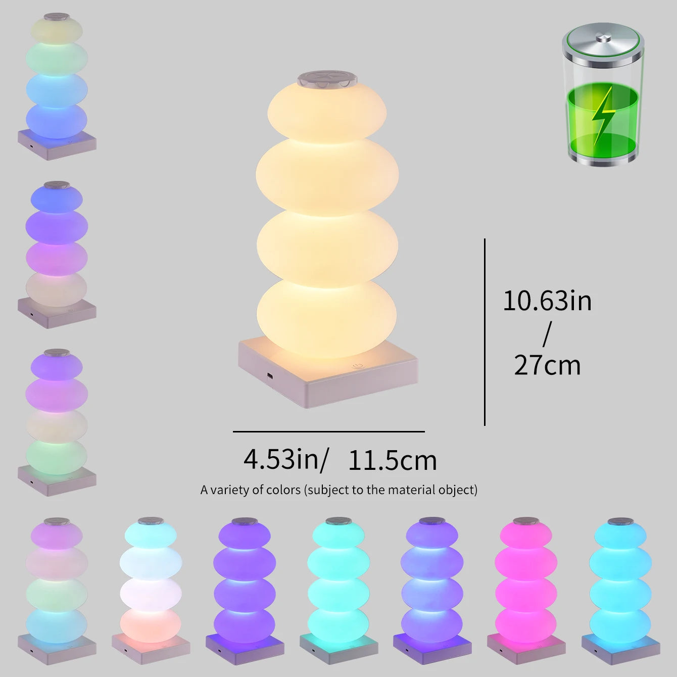 Lampe de chevet LED RVB avec commande tactile
