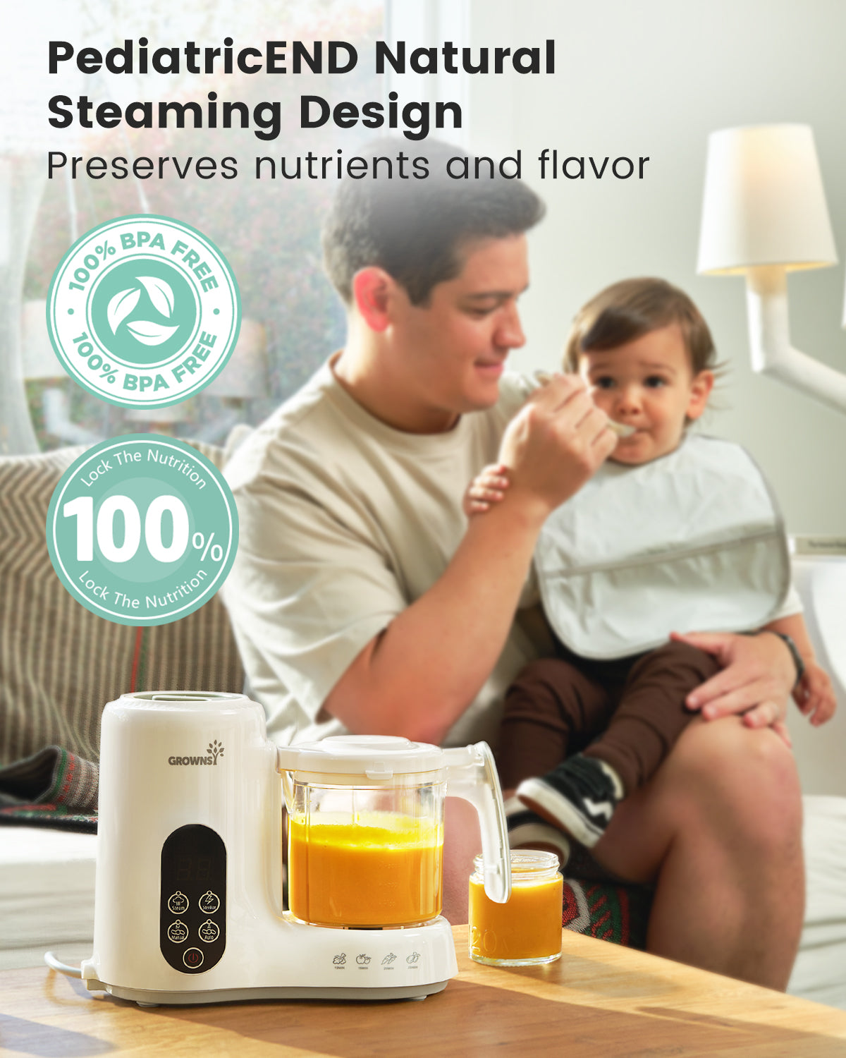 Grownsy NutriChef – Préparateur de Repas pour Bébé
