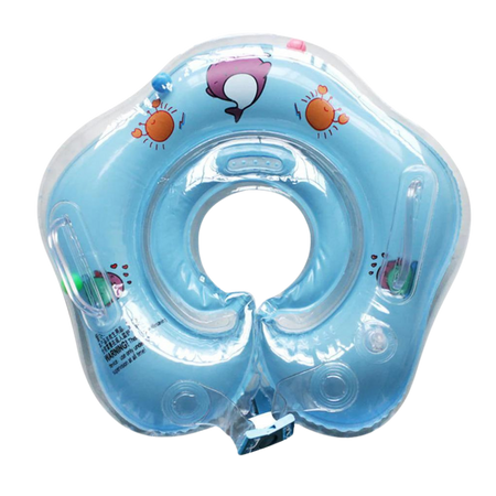 Collier flottant pour bébé avec double chambre à air et poignée de sécurité