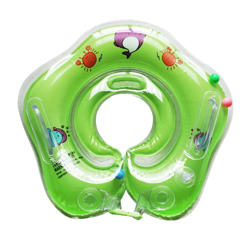 Collier flottant pour bébé avec double chambre à air et poignée de sécurité