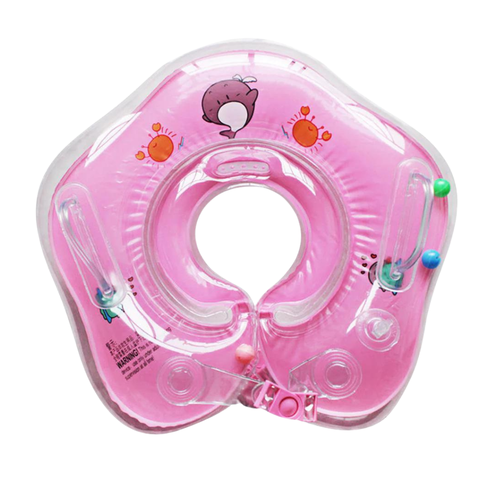 Collier flottant pour bébé avec double chambre à air et poignée de sécurité