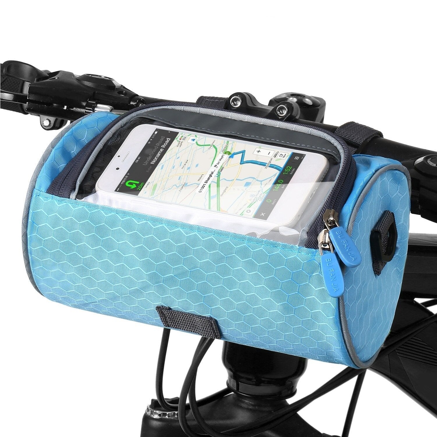 Sac de guidon pratique pour vélo avec porte-smartphone et matériau résistant à l'eau