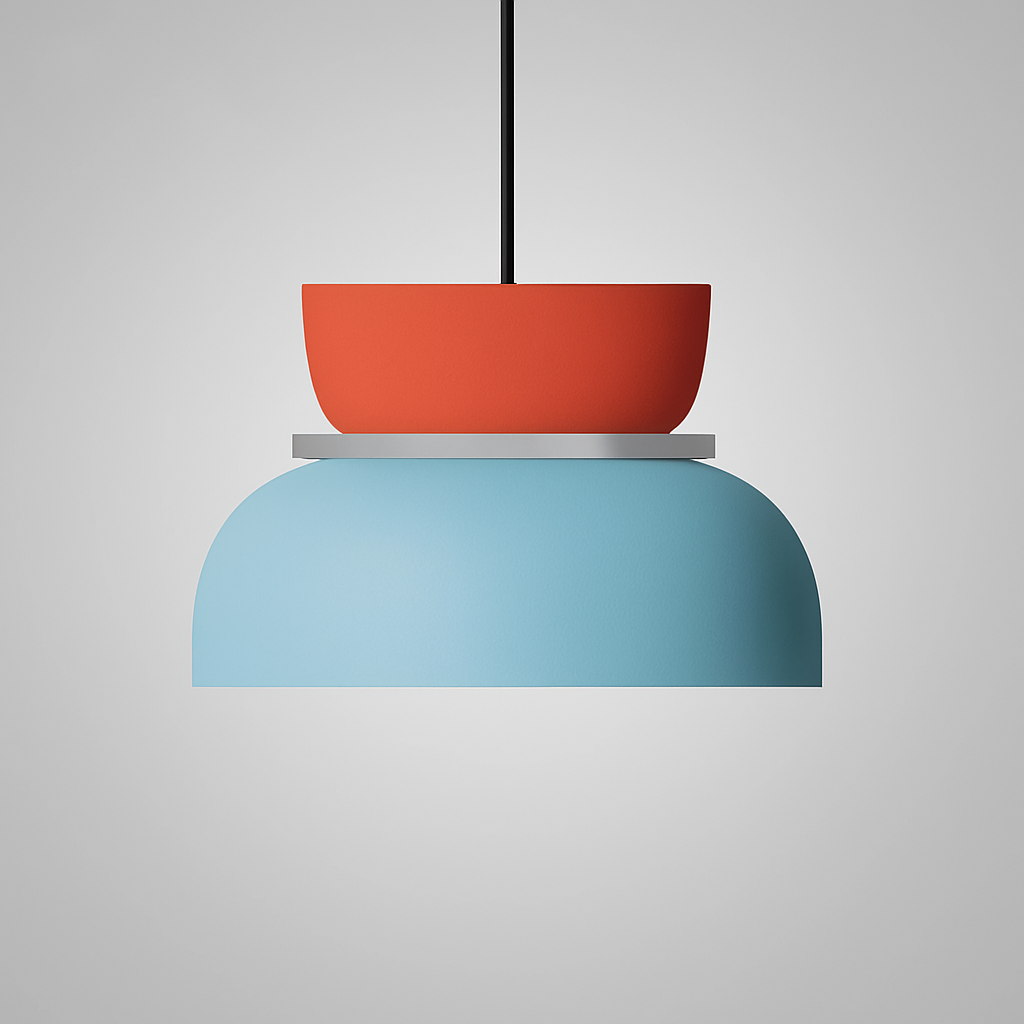 Suspension dôme bicolore en alliage de zinc nordique LED 1 lumière