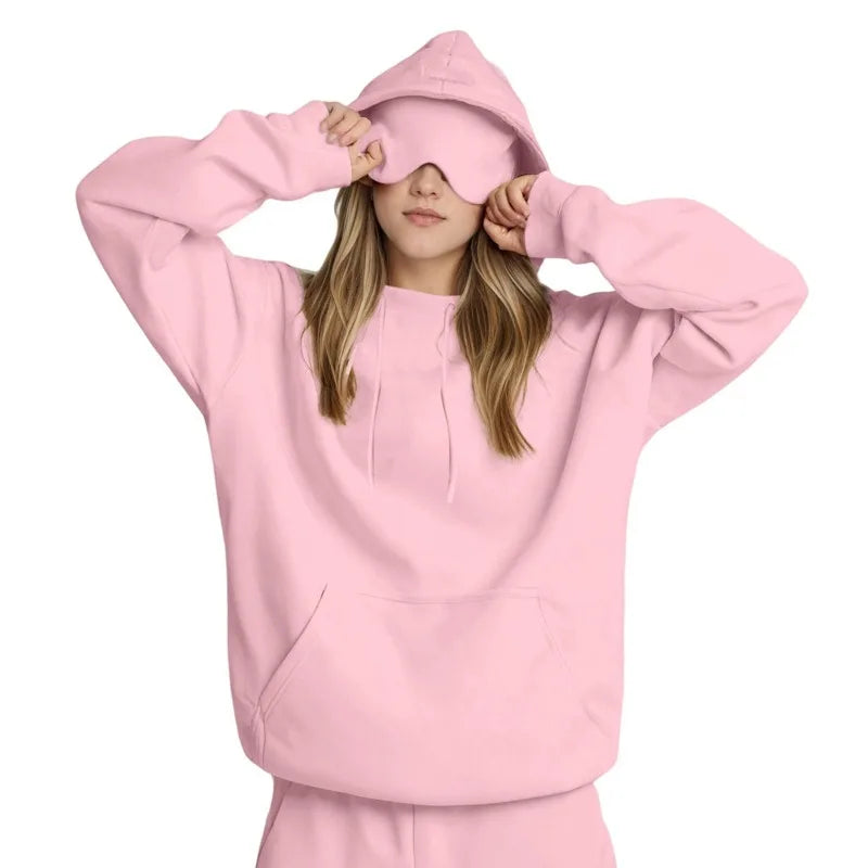 Sweat à Capuche de Voyage Incognito™ pour Femme – Confort Absolu & Masque Intégré