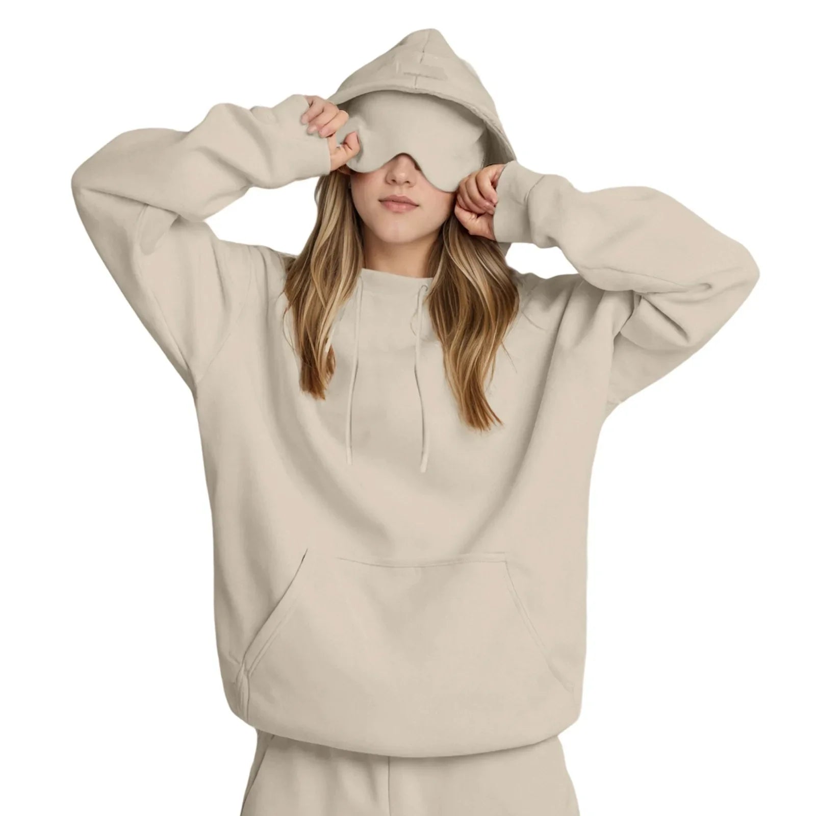 Sweat à Capuche de Voyage Incognito™ pour Femme – Confort Absolu & Masque Intégré