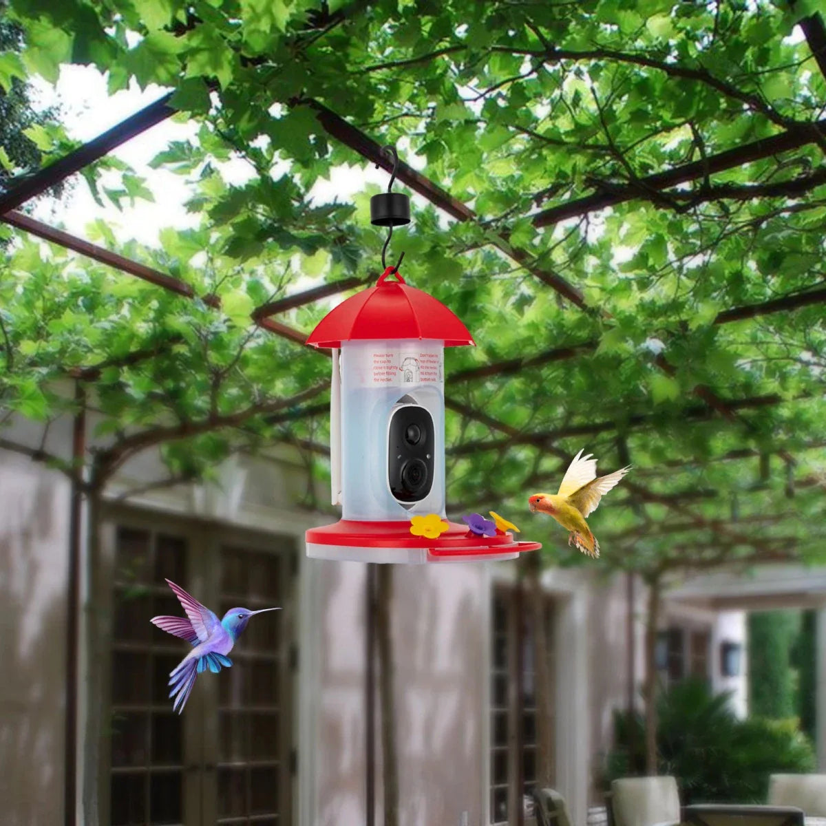 BIRDSCOPE – Mangeoire intelligente pour oiseaux avec caméra 1080p pour une couverture extérieure étendue