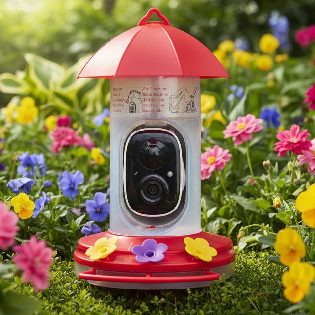 BIRDSCOPE – Mangeoire intelligente pour oiseaux avec caméra 1080p pour une couverture extérieure étendue