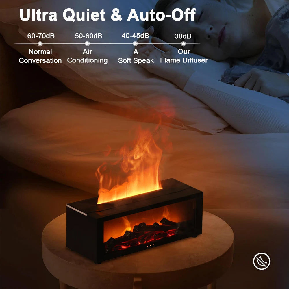 Humidificateur et purificateur d'air avec effet de flamme et aromathérapie