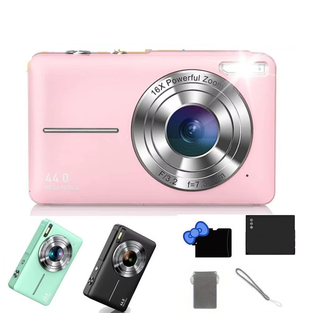Appareil photo numérique pour enfants, 44MP 1080P HD avec zoom 16X