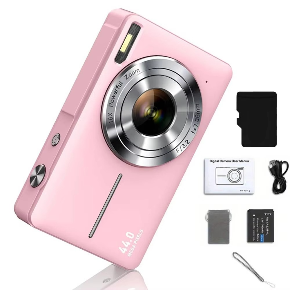 Appareil photo numérique pour enfants, 44MP 1080P HD avec zoom 16X
