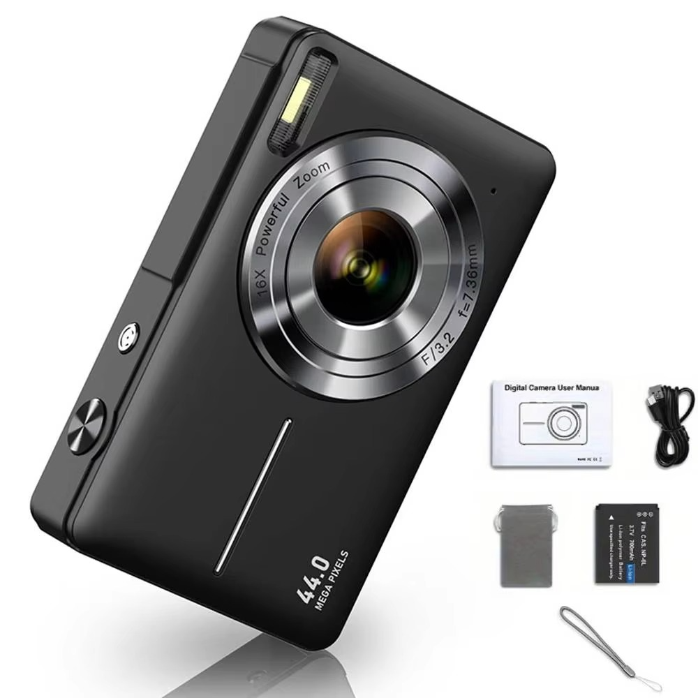 Appareil photo numérique pour enfants, 44MP 1080P HD avec zoom 16X