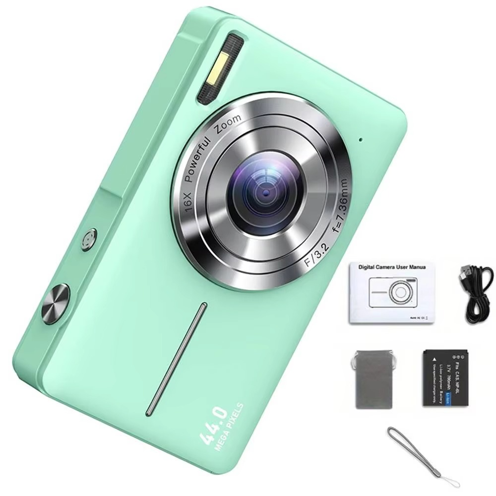 Appareil photo numérique pour enfants, 44MP 1080P HD avec zoom 16X