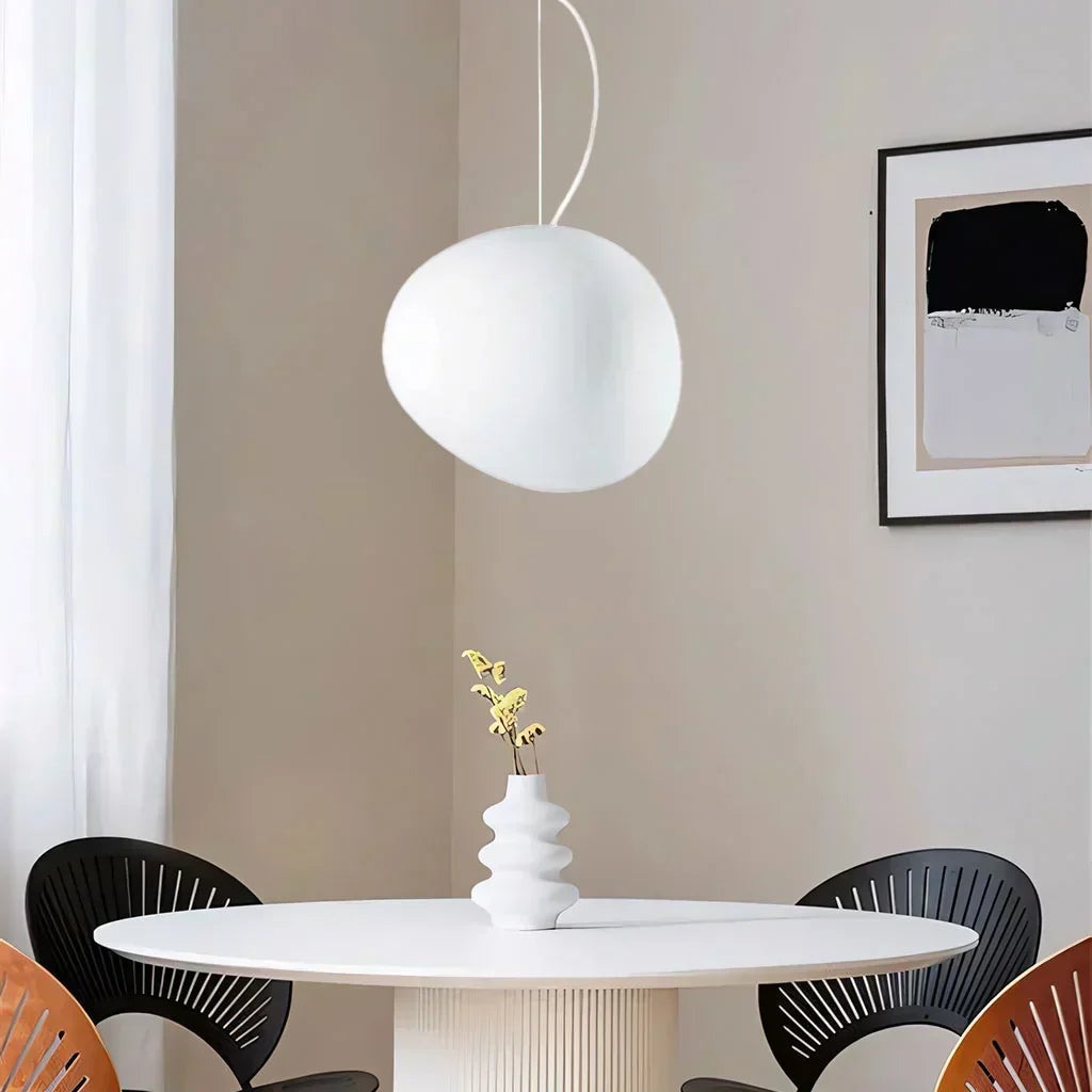 Lampe suspendue moderne | Conception en verre de galets