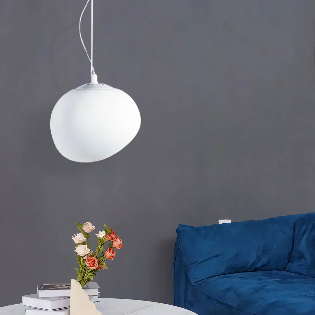 Lampe suspendue moderne | Conception en verre de galets