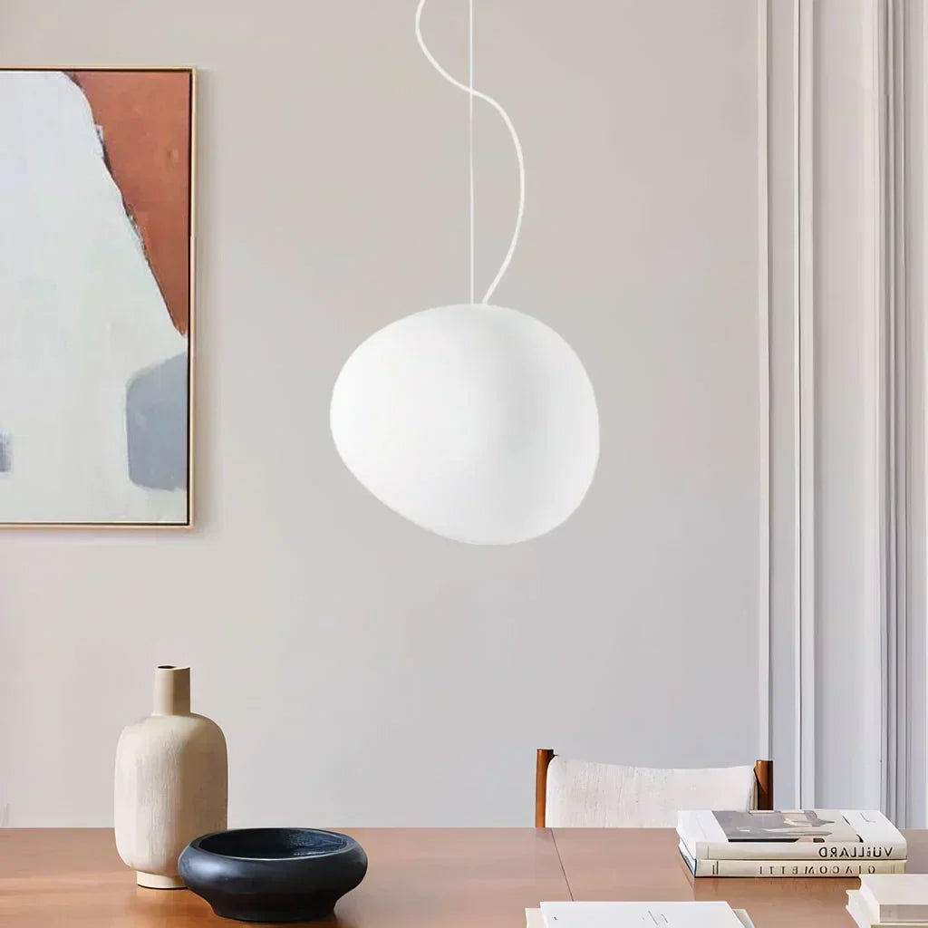 Lampe suspendue moderne | Conception en verre de galets