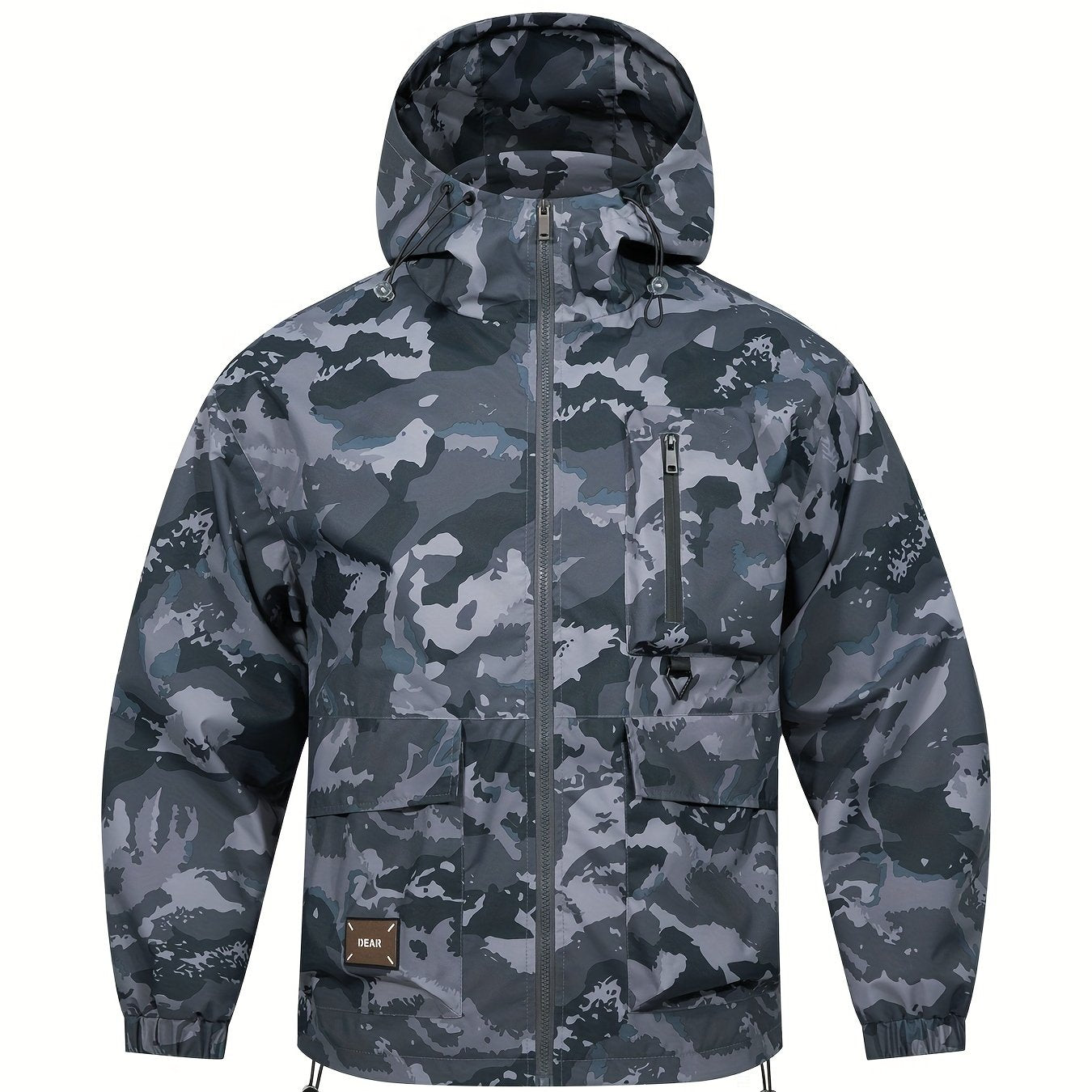 Veste pour homme avec motif camouflage et capuche – décontractée et confortable