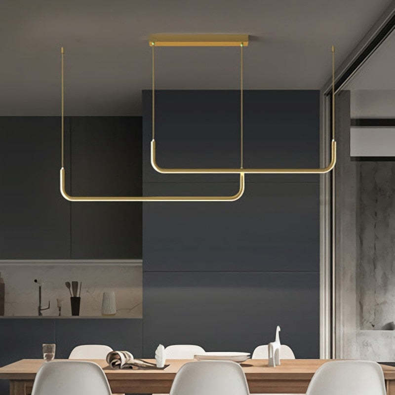 Suspension LED moderne Elara en métal et silicone
