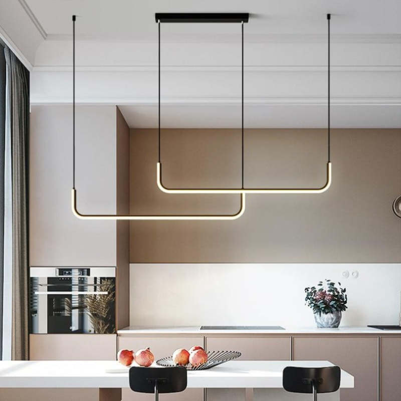 Suspension LED moderne Elara en métal et silicone