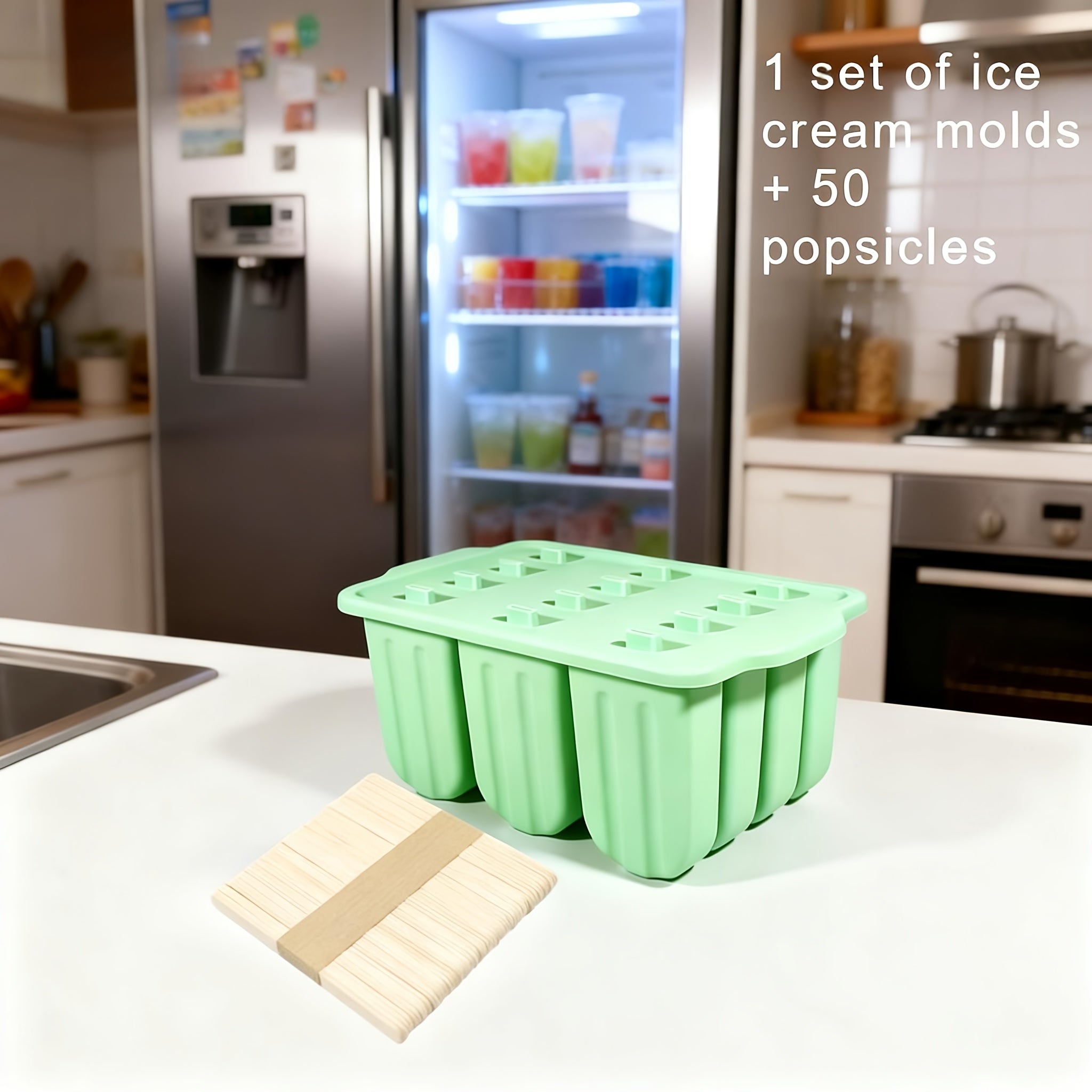 Moule à glaces en silicone pour sucettes glacées maison et collations surgelées