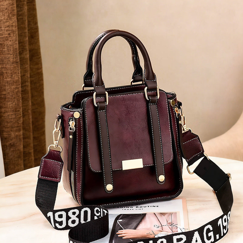 Sac bandoulière en cuir PU – style vintage