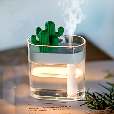 Humidificateur d'air silencieux à ultrasons Design Cactus