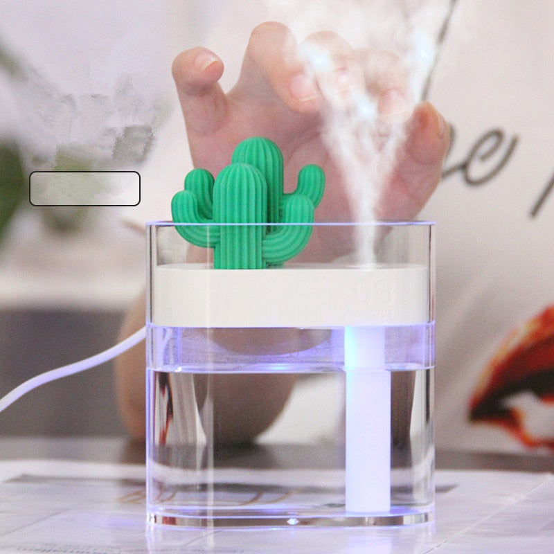 Humidificateur d'air silencieux à ultrasons Design Cactus