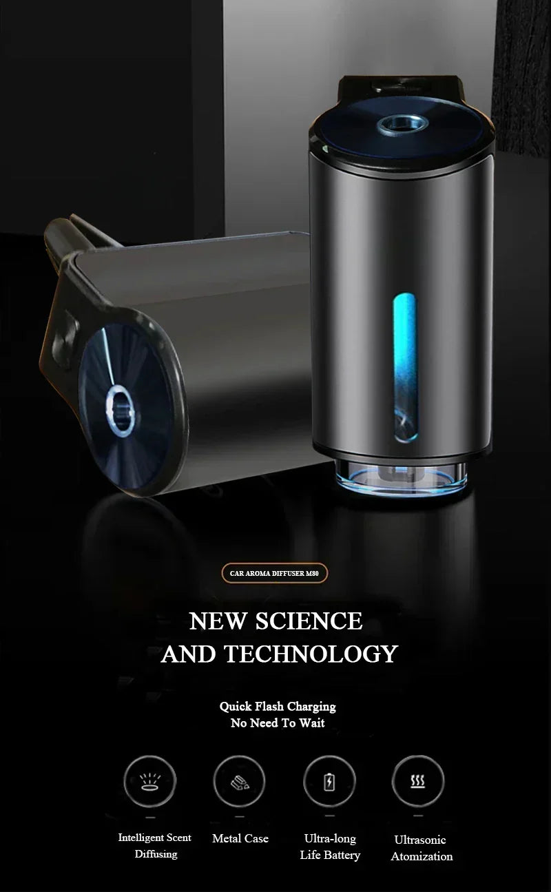 Diffuseur d'arômes électrique pour voiture et humidificateur d'air USB - Parfum et fraîcheur